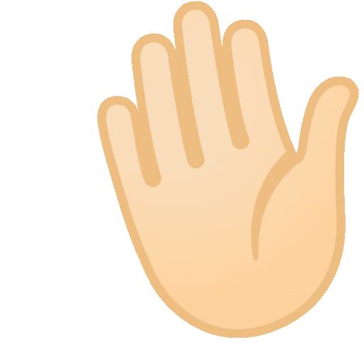 Waving hand emoji